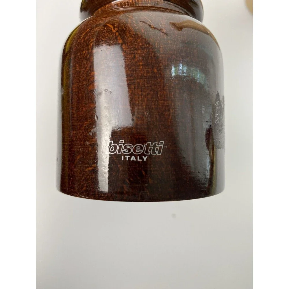 Bisetti Made In Italy Wood Salt And Pepper Mill Large 12” Set Of 2